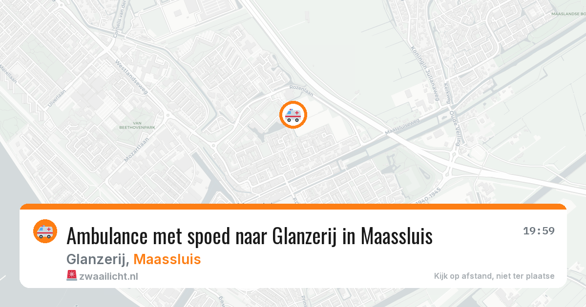 Ambulance met spoed naar Glanzerij in Maassluis — 23 jun 2026
