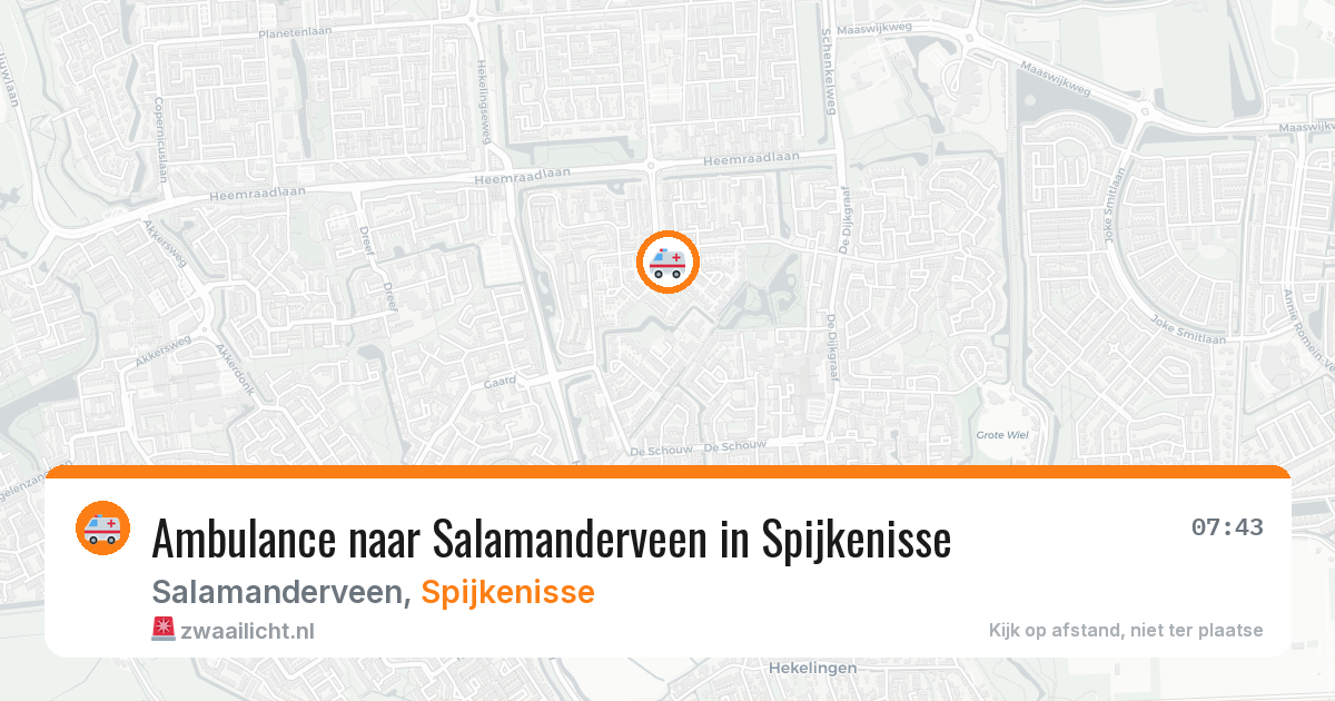 Ambulance naar Salamanderveen in Spijkenisse — 2 aug 2026