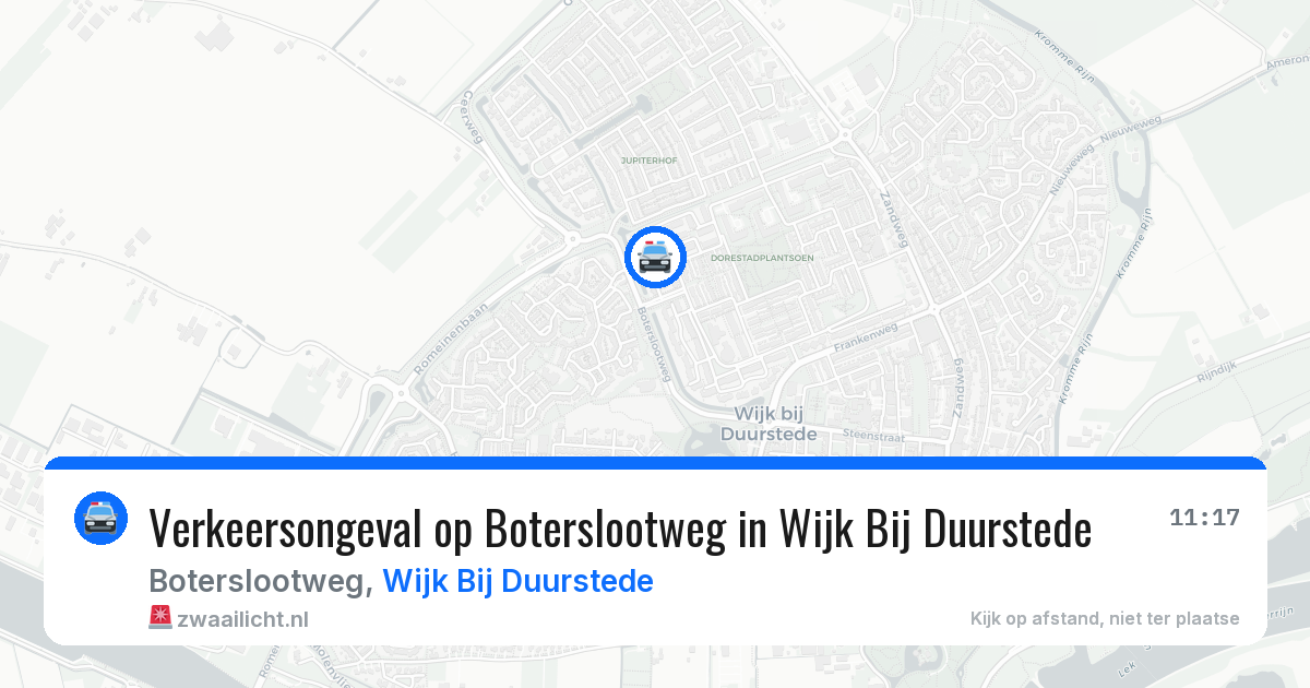 Verkeersongeval op Boterslootweg in Wijk Bij Duurstede — 4 mei 2026