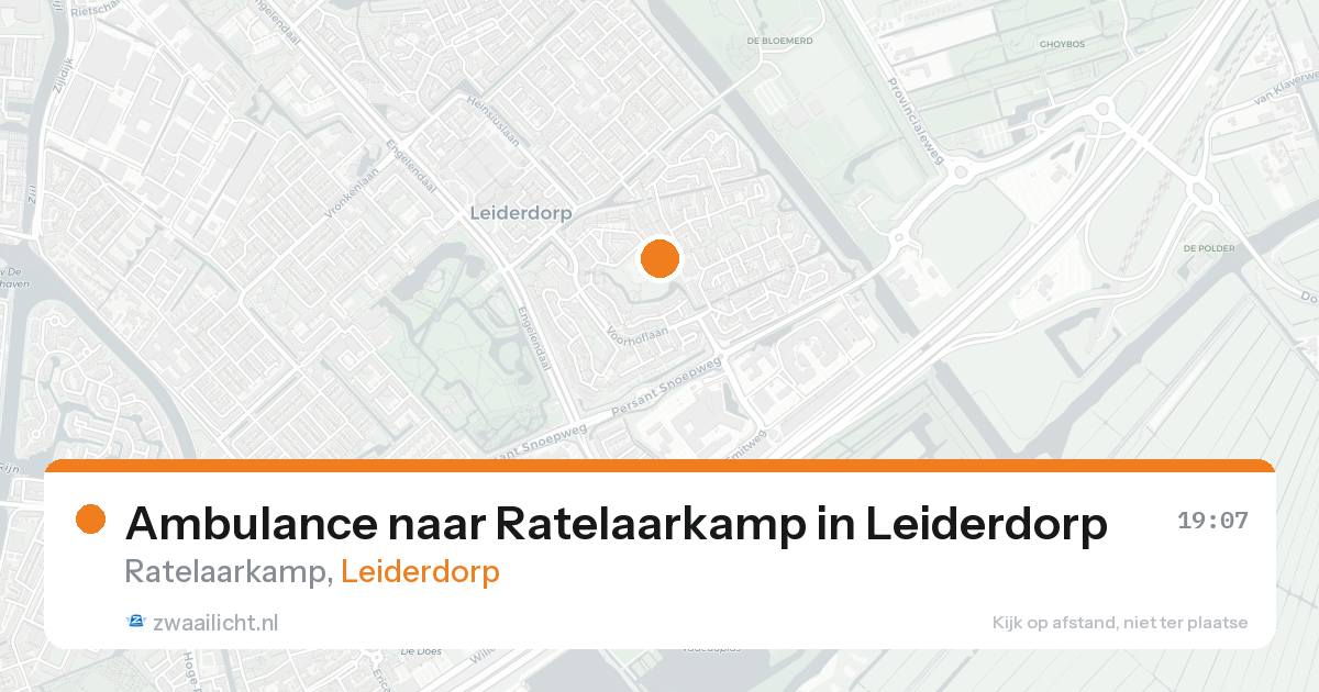Ambulance naar Ratelaarkamp in Leiderdorp — 22 aug 2026