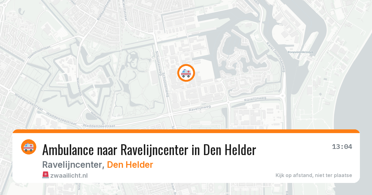 Ambulance naar Ravelijncenter in Den Helder — 14 jul 2026