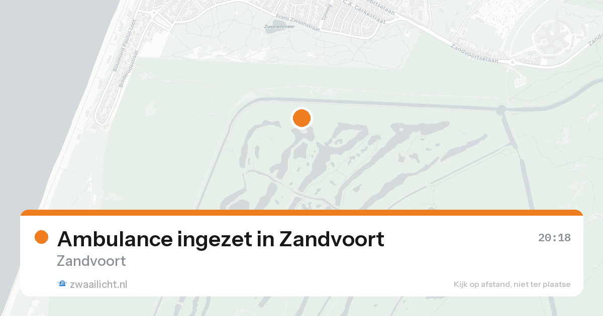 Ambulance ingezet in Zandvoort — 15 aug 2026
