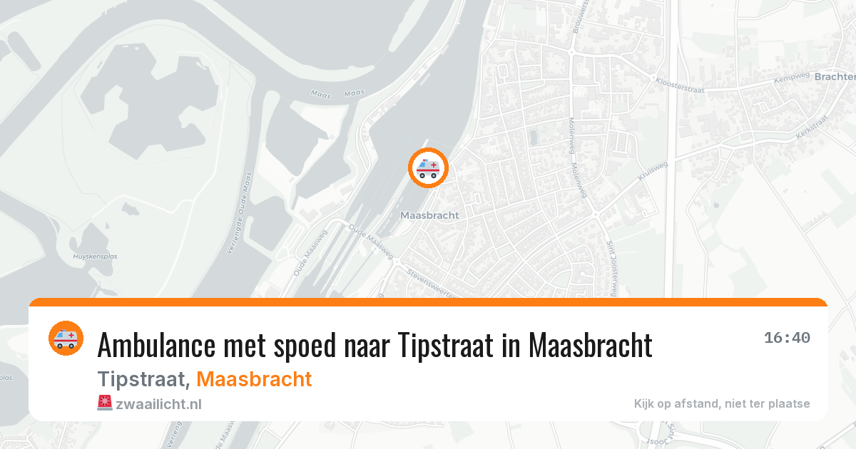 Ambulance met spoed naar Tipstraat in Maasbracht — 31 jul 2026