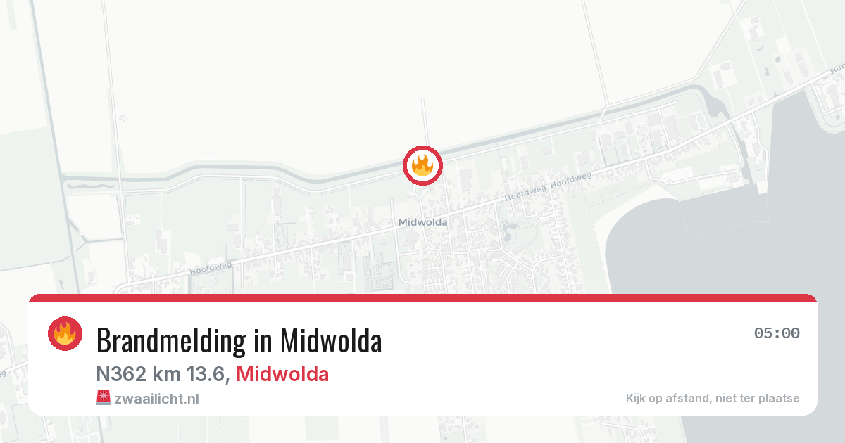 Brandmelding in Midwolda — 20 jun 2026