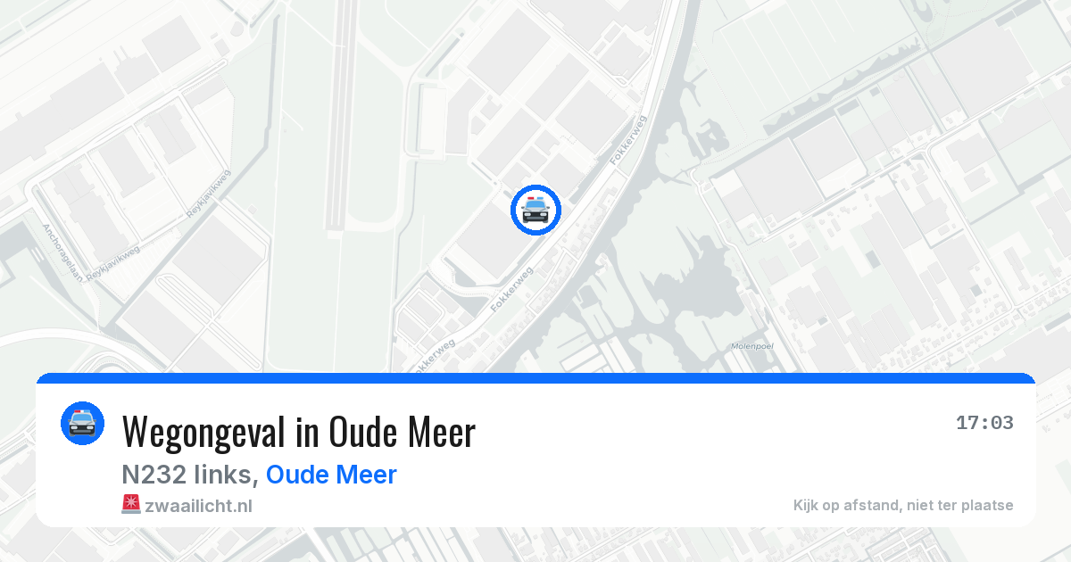 Wegongeval in Oude Meer — 21 apr 2026