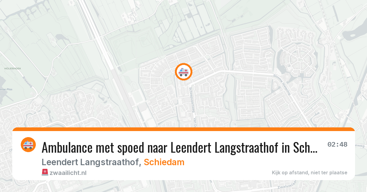 Ambulance met spoed naar Leendert Langstraathof in Schiedam — 10 aug 2026