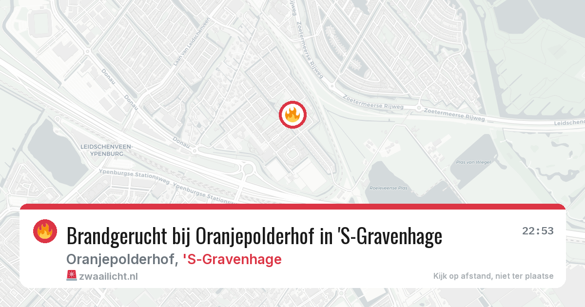 Brandgerucht bij Oranjepolderhof in 'S-Gravenhage — 21 mei 2026
