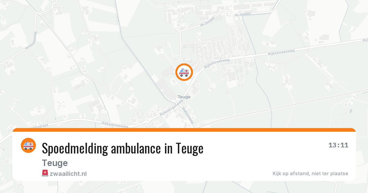 Spoedmelding ambulance in Teuge — 30 jul 2026