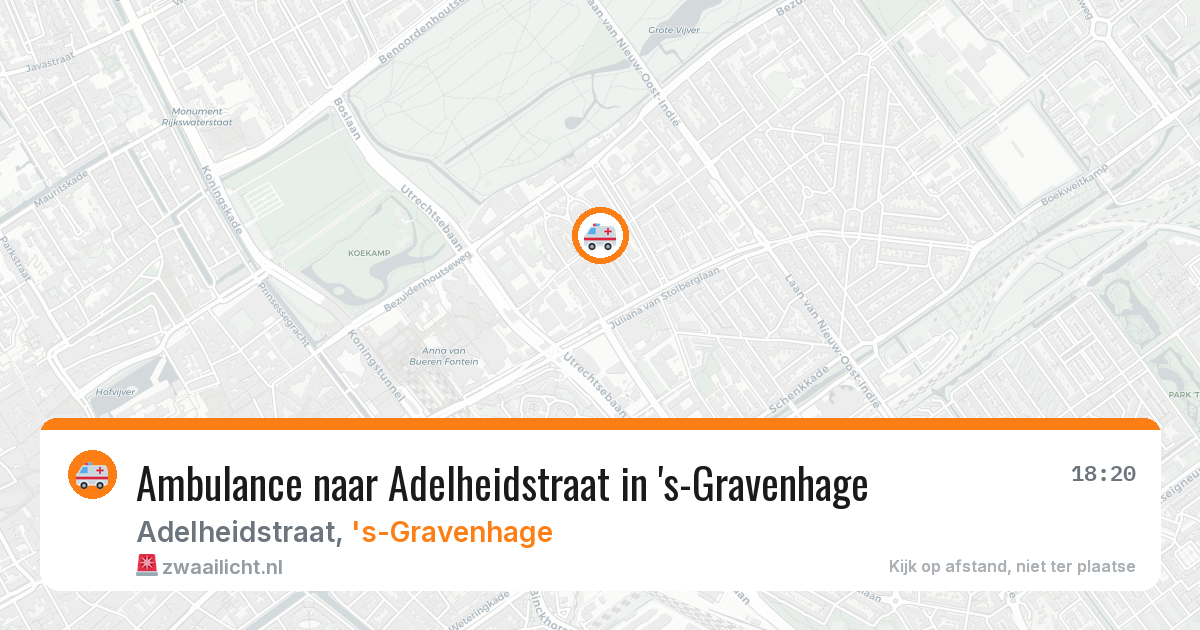 Ambulance naar Adelheidstraat in 's-Gravenhage — 29 mei 2026