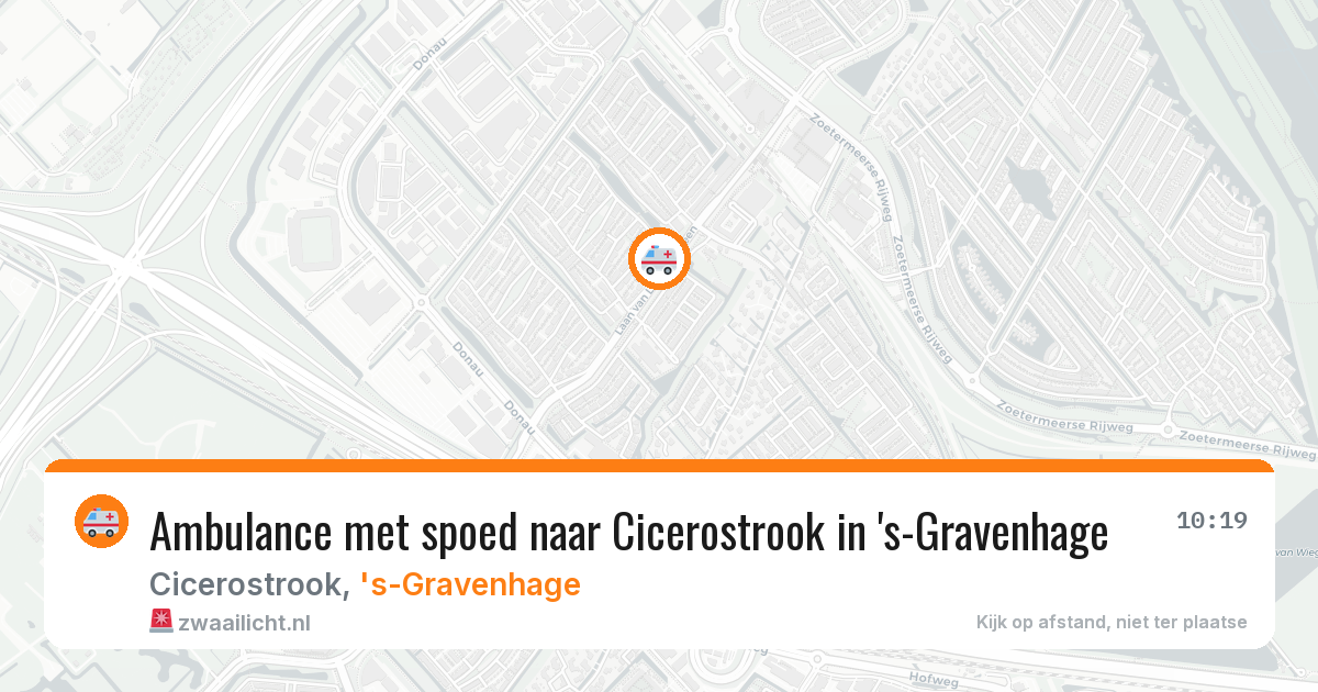Ambulance met spoed naar Cicerostrook in 's-Gravenhage — 19 mei 2026