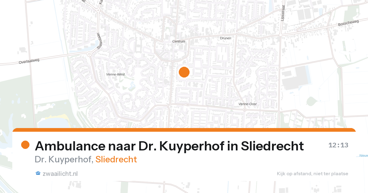 Ambulance naar Dr. Kuyperhof in Sliedrecht — 14 jun 2026