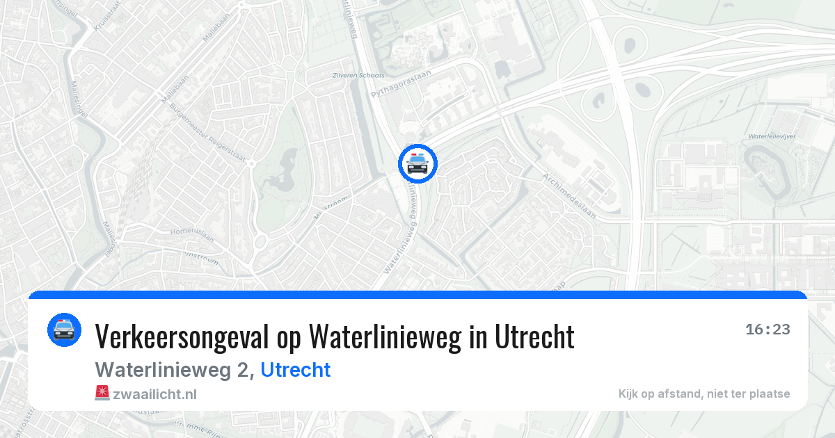 Verkeersongeval op Waterlinieweg in Utrecht — 4 jul 2026
