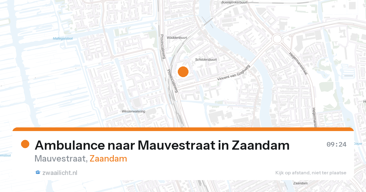 Ambulance naar Mauvestraat in Zaandam — 14 jun 2026