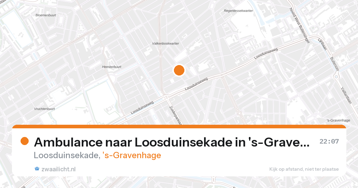 Ambulance naar Loosduinsekade in 's-Gravenhage — 27 aug 2026