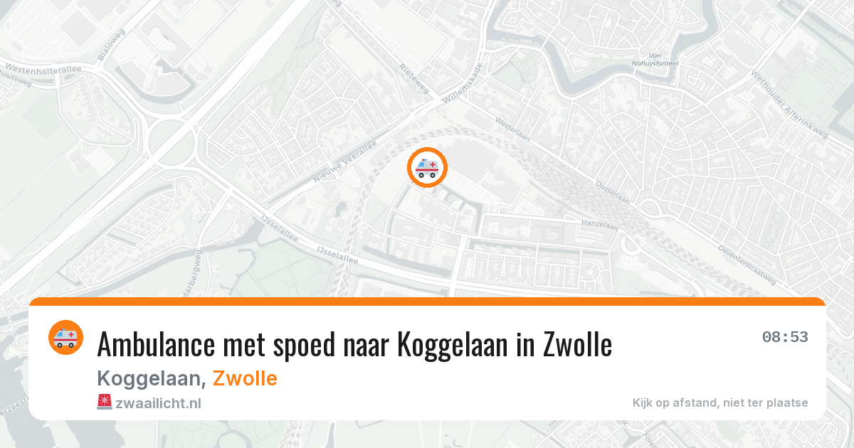 Ambulance met spoed naar Koggelaan in Zwolle — 18 jun 2026