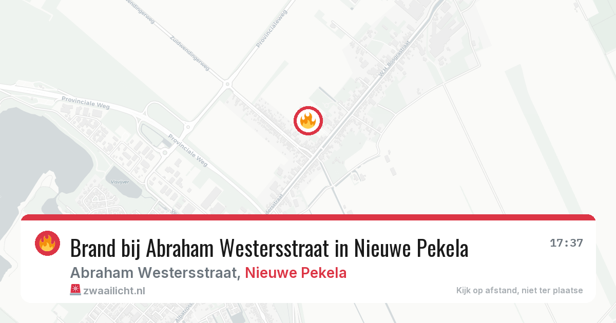 Brand bij Abraham Westersstraat in Nieuwe Pekela — 18 apr 2026
