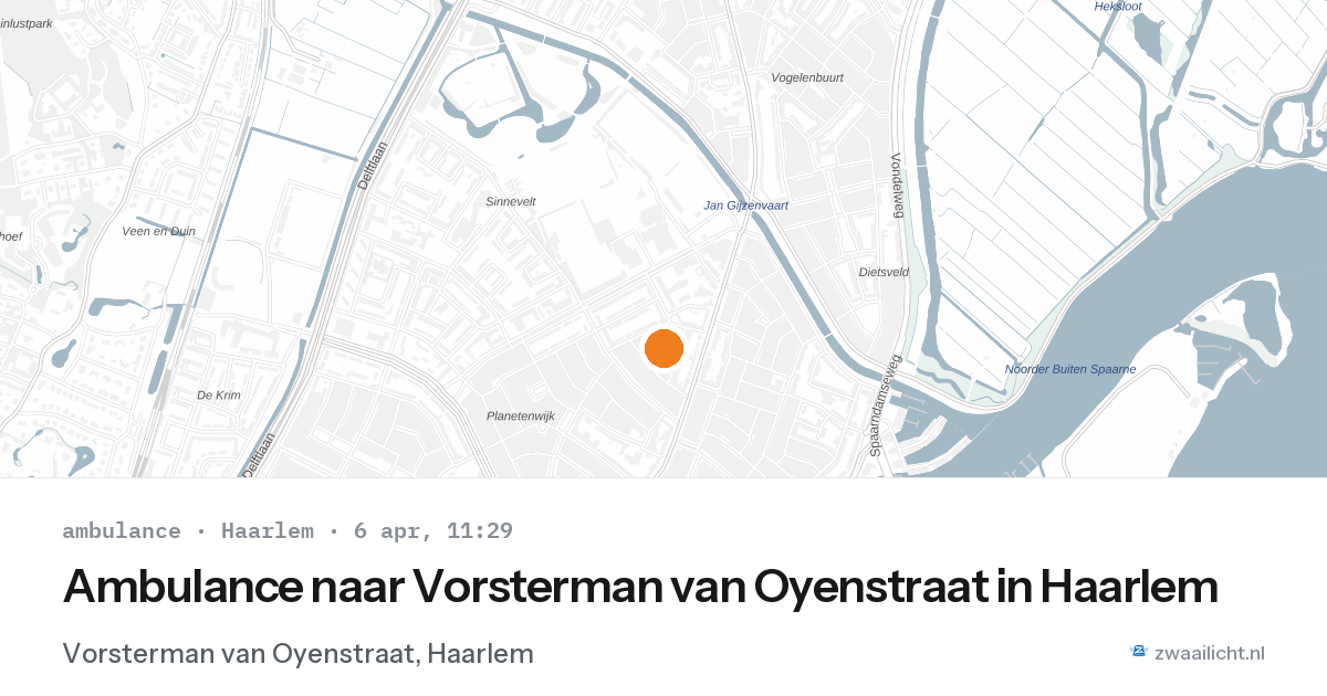 Ambulance naar Vorsterman van Oyenstraat in Haarlem — 6 apr 2026