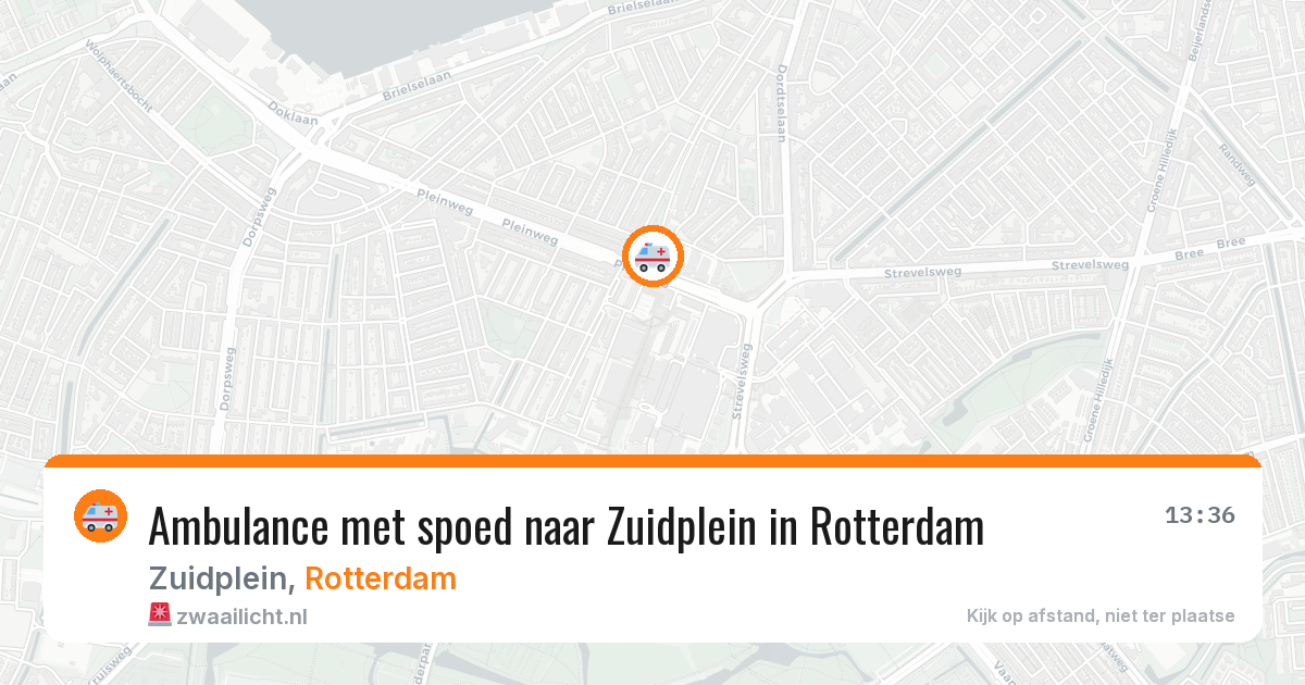 Ambulance met spoed naar Zuidplein in Rotterdam — 25 jun 2026