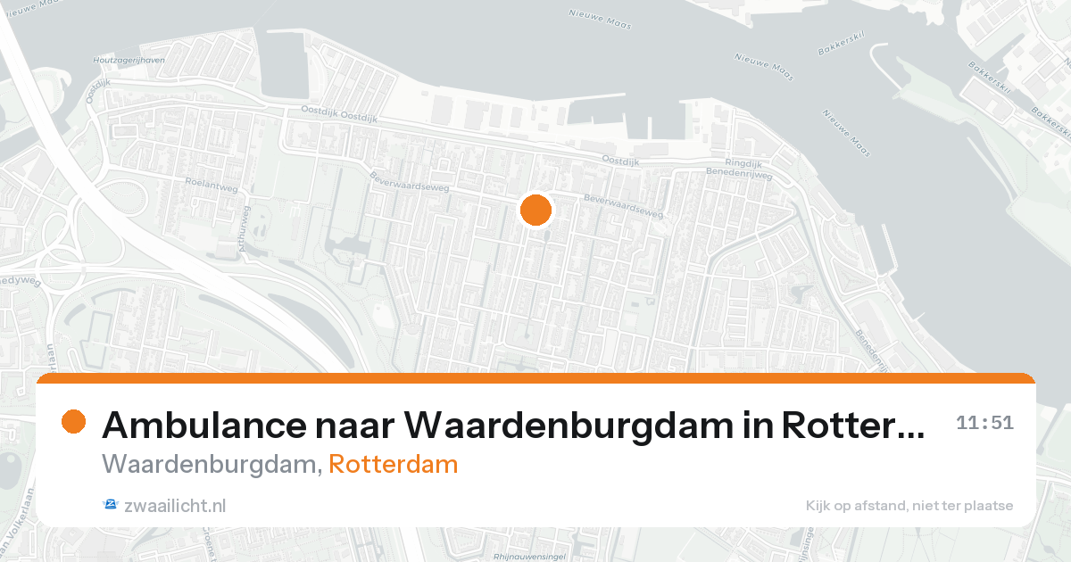 Ambulance naar Waardenburgdam in Rotterdam — 24 aug 2026
