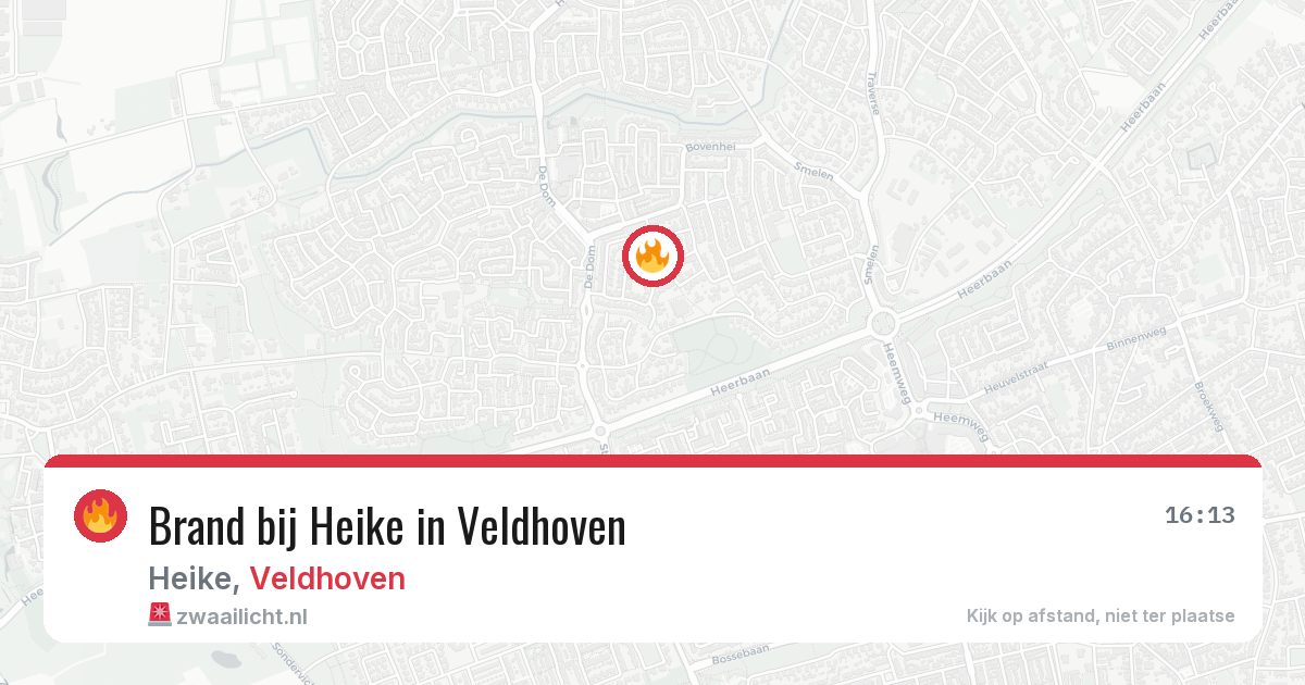 Brand bij Heike in Veldhoven — 18 jul 2026