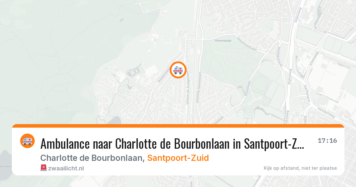 Ambulance naar Charlotte de Bourbonlaan in Santpoort-Zuid — 4 aug 2026