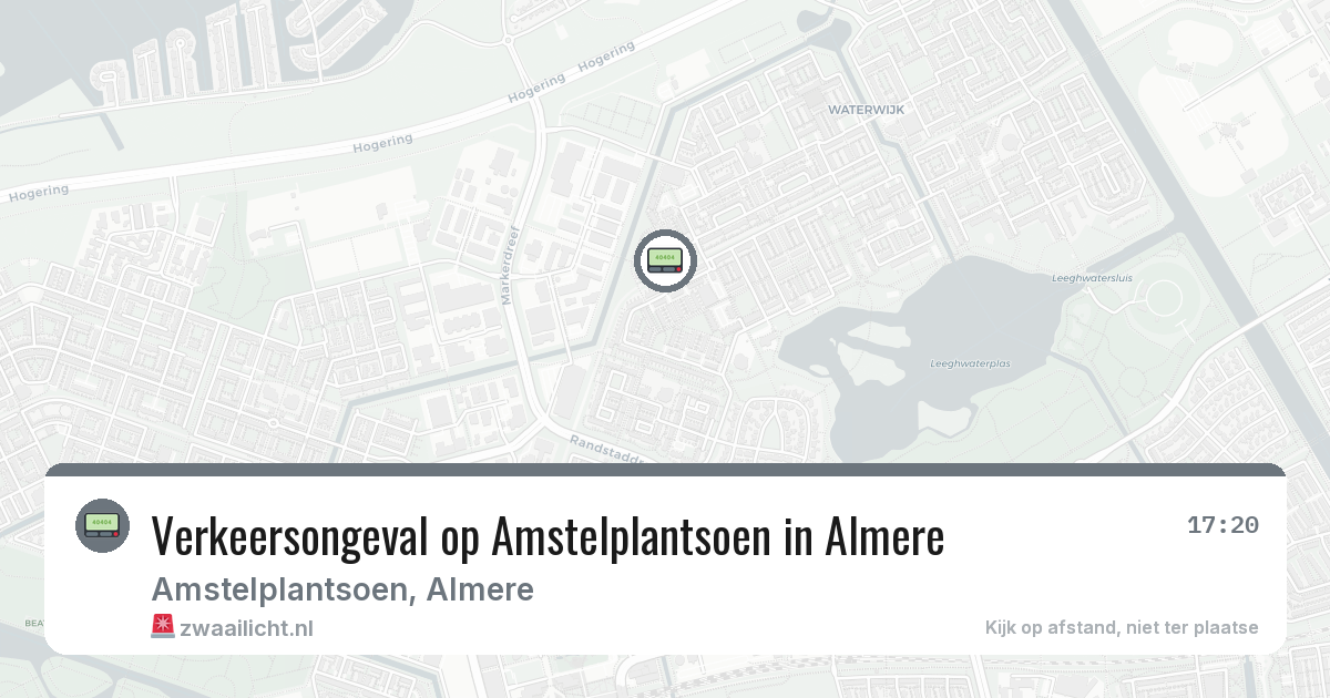 Verkeersongeval op Amstelplantsoen in Almere — 2 mrt 2026