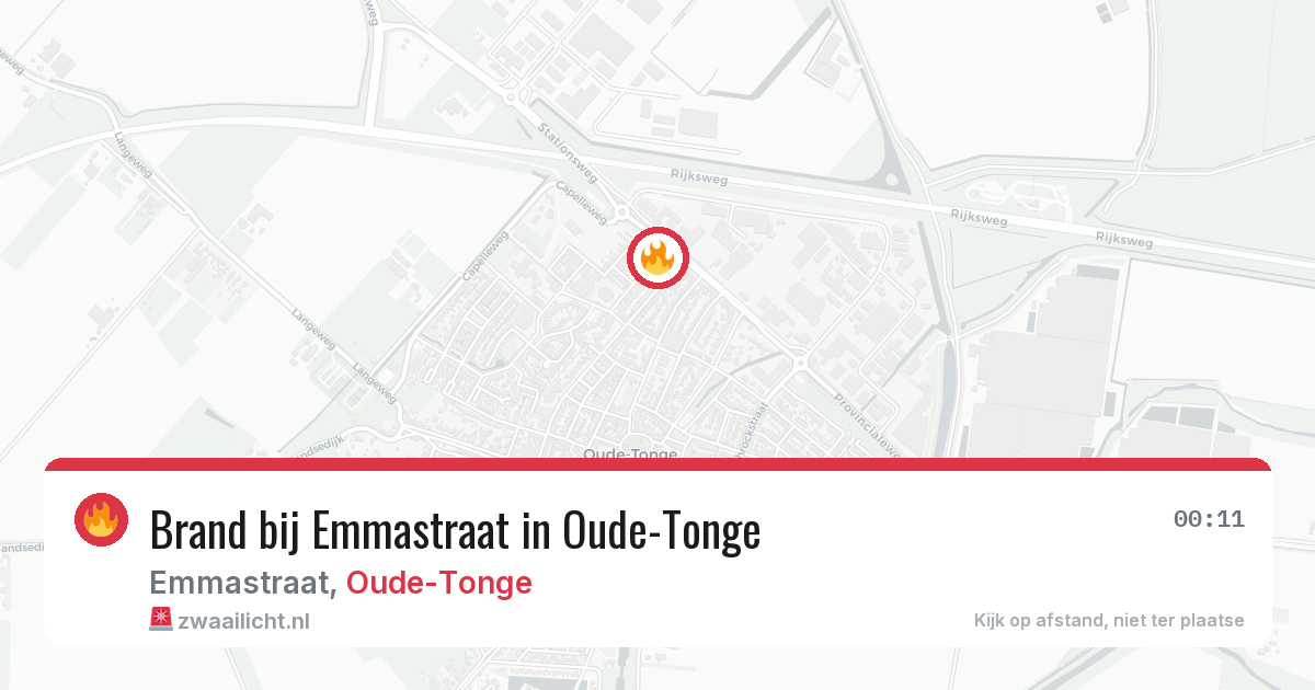 Brand bij Emmastraat in Oude-Tonge — 28 mrt 2026