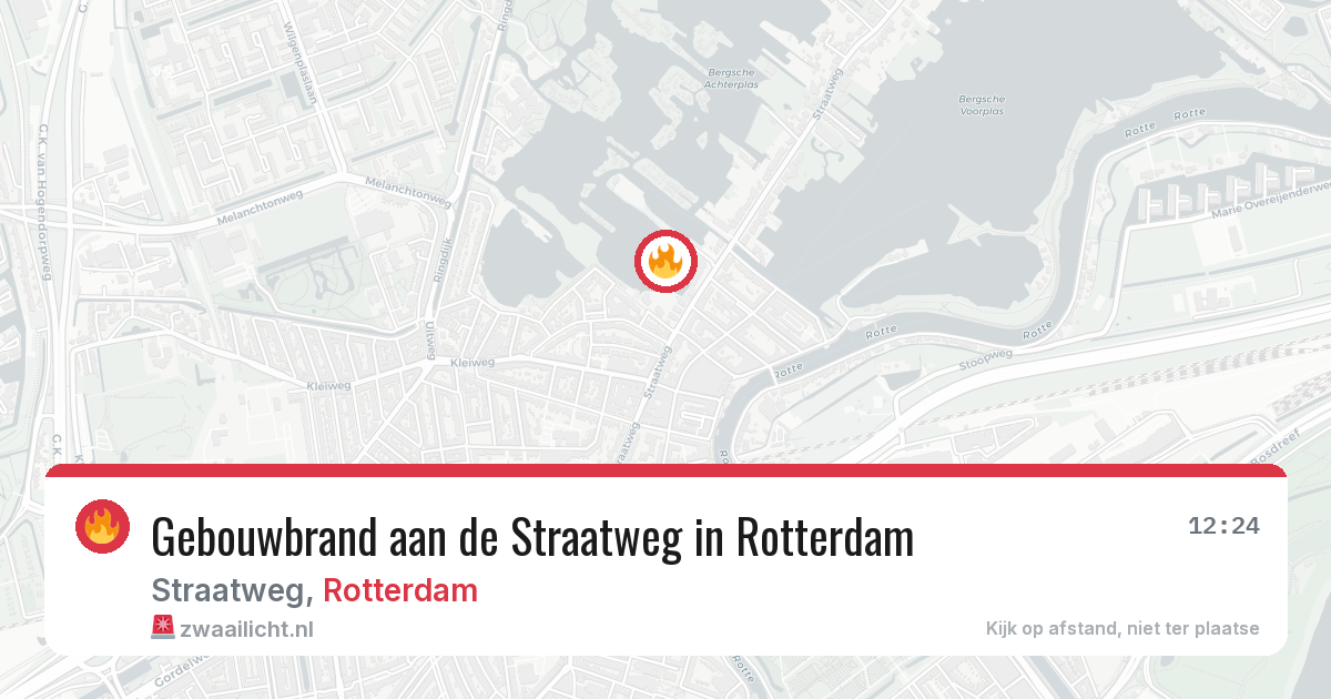 Gebouwbrand aan de Straatweg in Rotterdam — 29 jun 2026