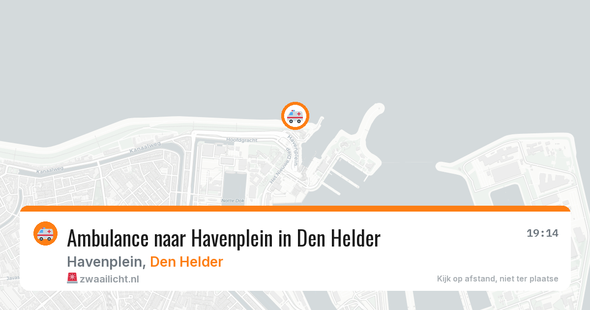 Ambulance naar Havenplein in Den Helder — 8 aug 2026