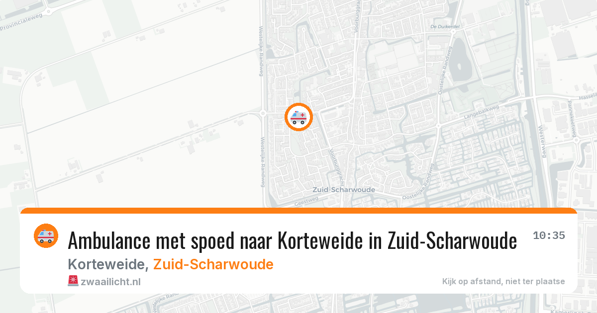 Ambulance met spoed naar Korteweide in Zuid-Scharwoude — 23 jan 2026