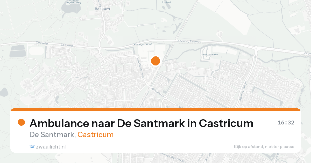Ambulance naar De Santmark in Castricum — 15 aug 2026