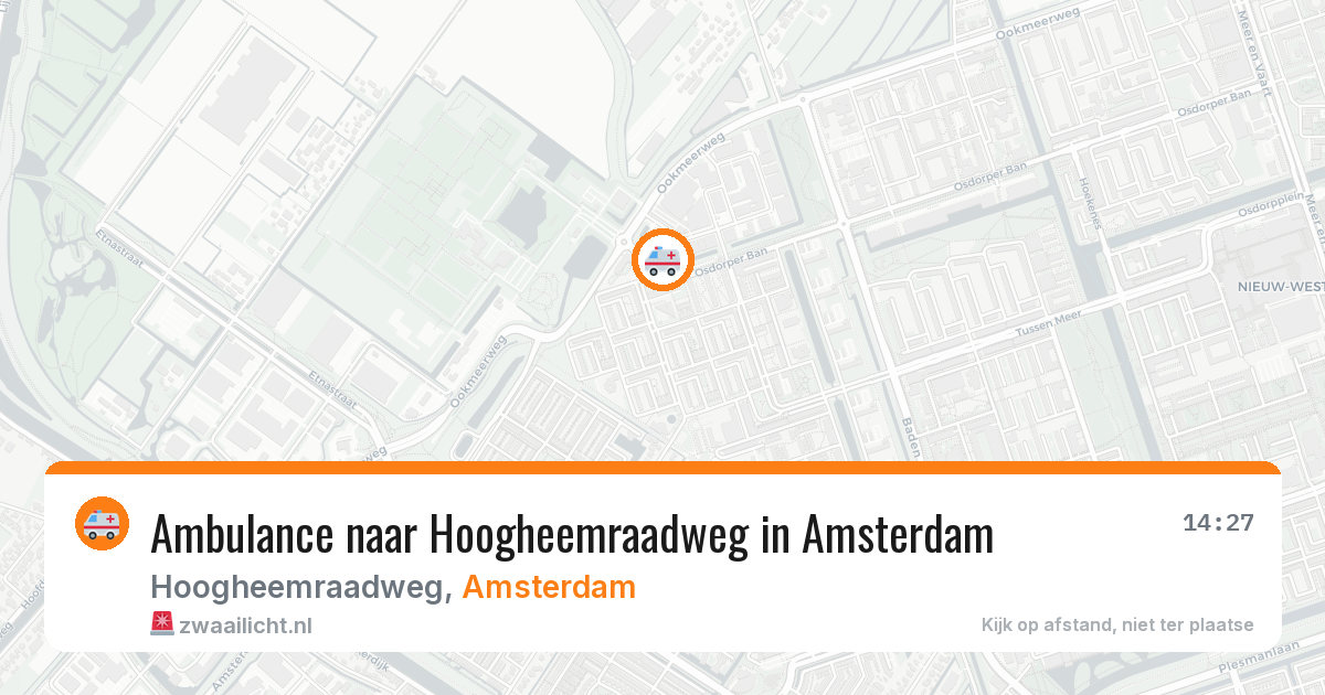 Ambulance naar Hoogheemraadweg in Amsterdam — 30 jul 2026