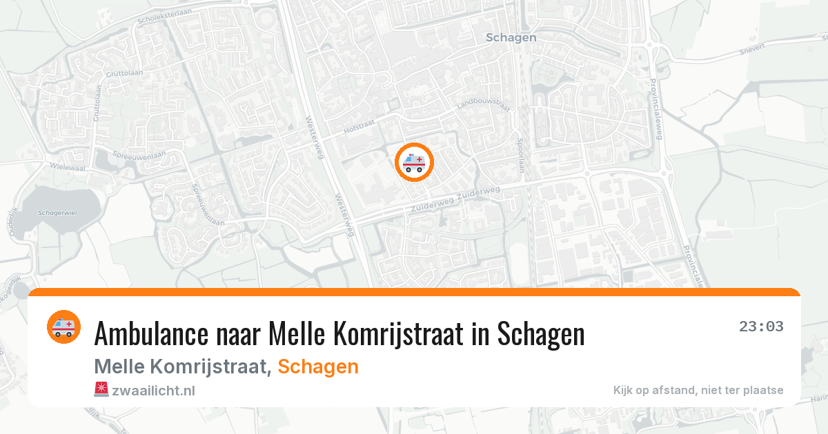Ambulance naar Melle Komrijstraat in Schagen — 2 aug 2026
