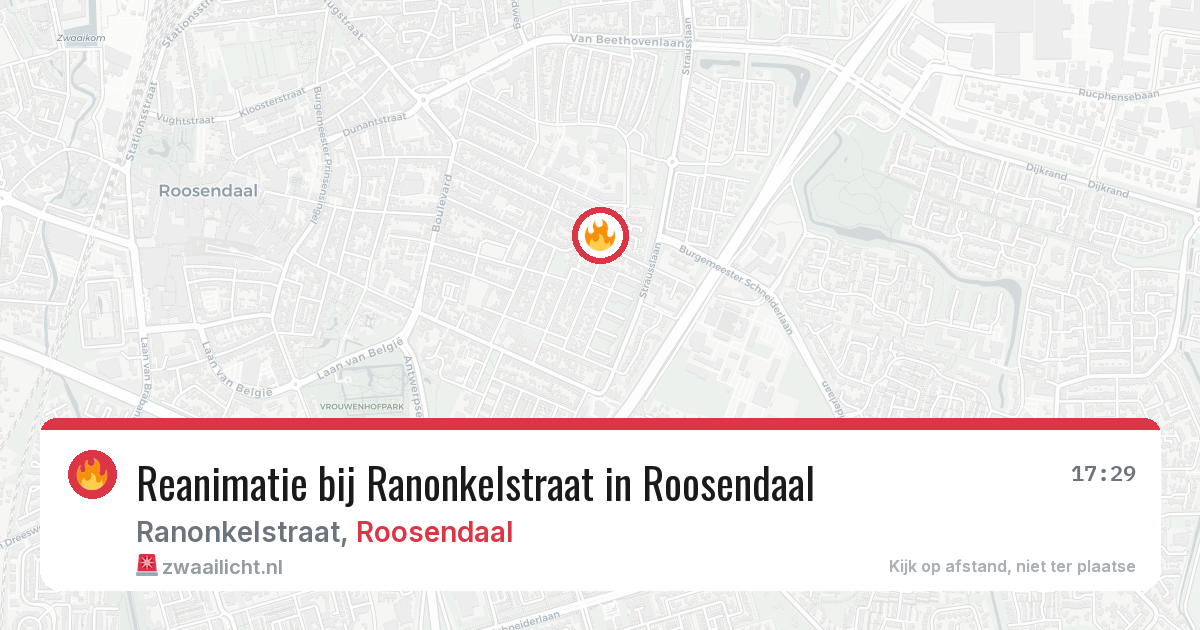 Reanimatie bij Ranonkelstraat in Roosendaal — 24 apr 2026