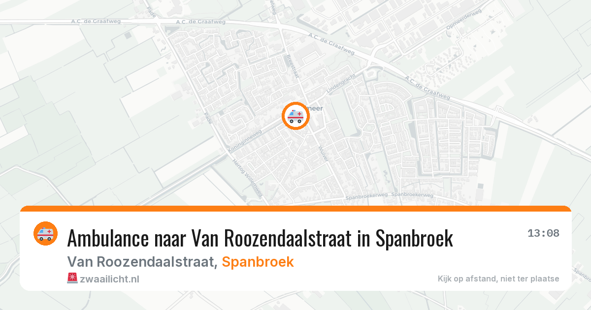 Ambulance naar Van Roozendaalstraat in Spanbroek — 29 jan 2026