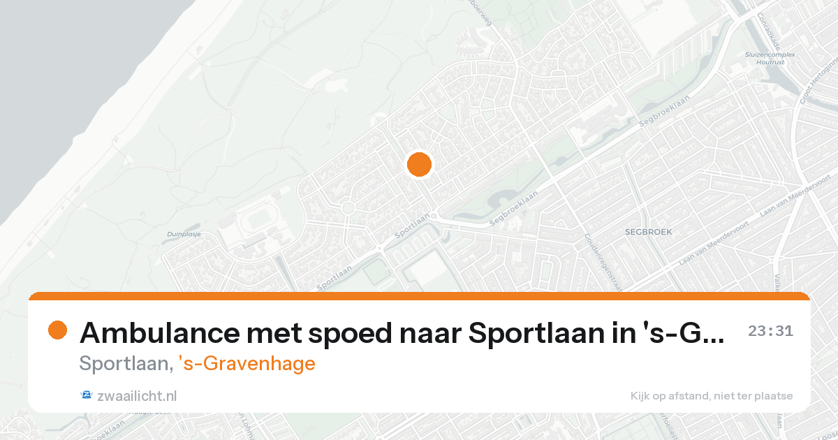 Ambulance met spoed naar Sportlaan in 's-Gravenhage — 17 aug 2026