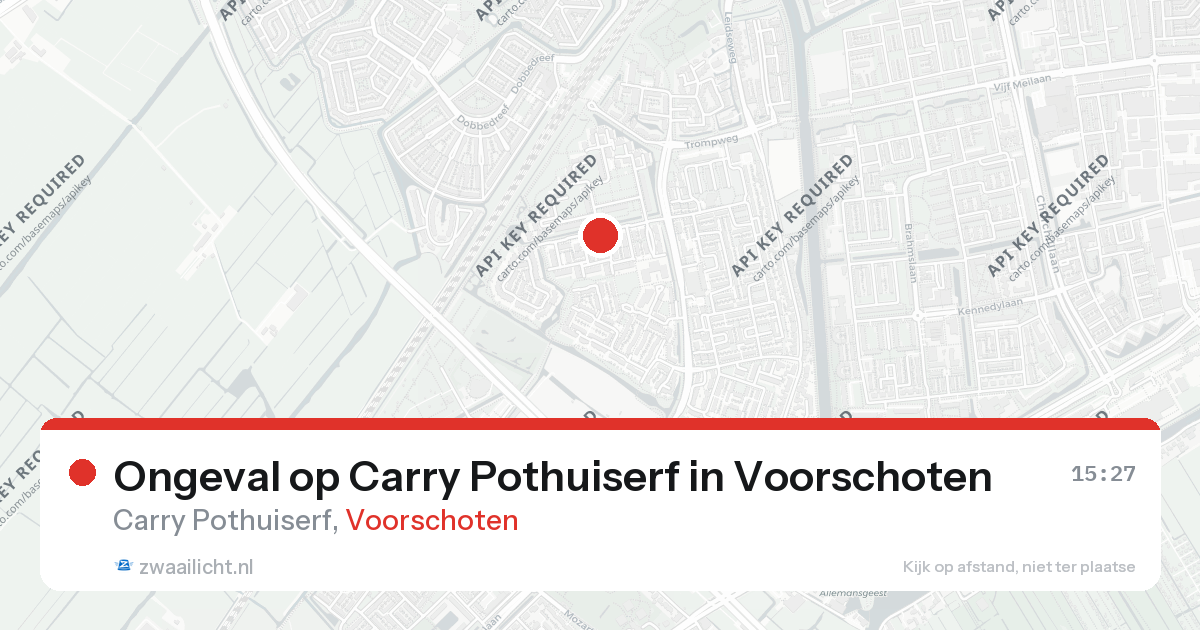 Ongeval op Carry Pothuiserf in Voorschoten — 1 mrt 2026