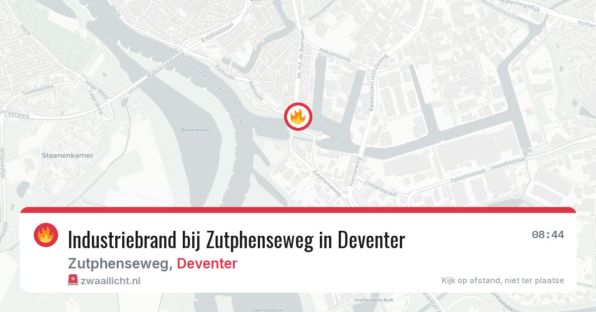Industriebrand bij Zutphenseweg in Deventer — 14 jul 2026