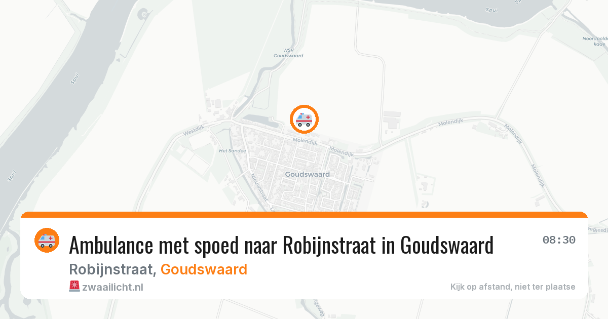 Ambulance met spoed naar Robijnstraat in Goudswaard — 4 jun 2026