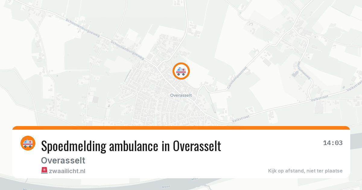 Spoedmelding ambulance in Overasselt — 20 mei 2026
