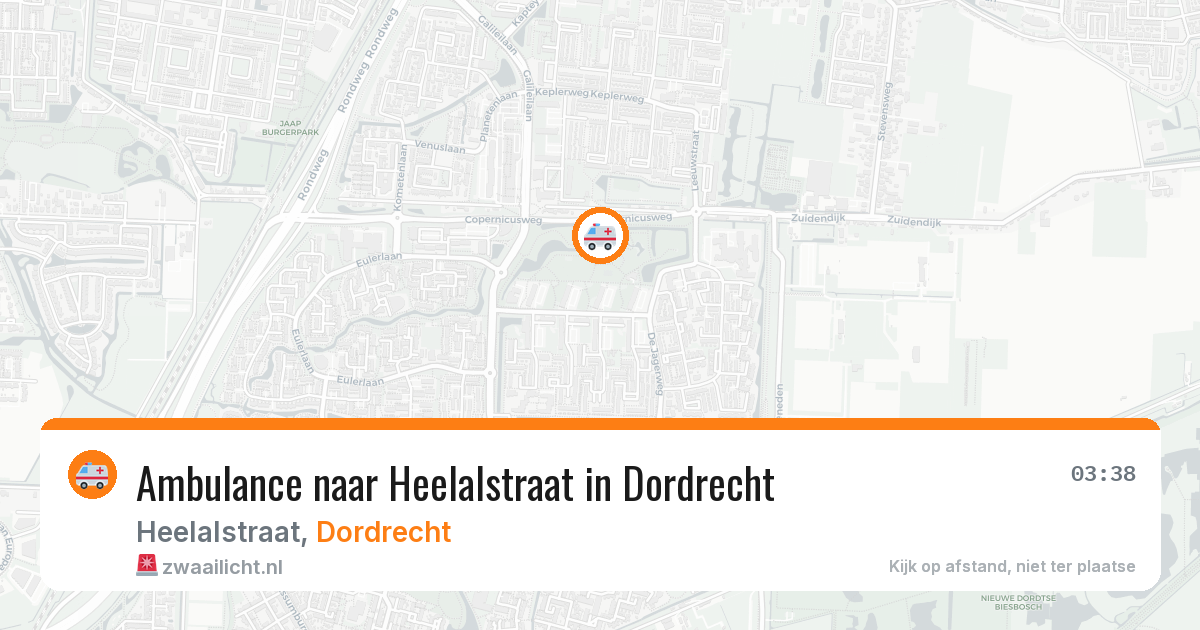 Ambulance naar Heelalstraat in Dordrecht — 30 mrt 2026