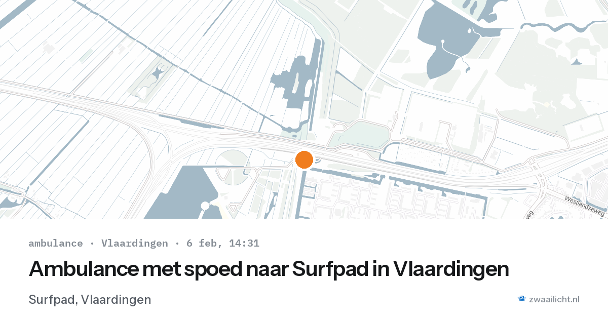 Ambulance met spoed naar Surfpad in Vlaardingen — 6 feb 2026