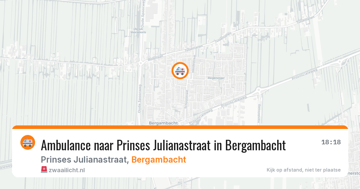 Ambulance naar Prinses Julianastraat in Bergambacht — 13 aug 2026