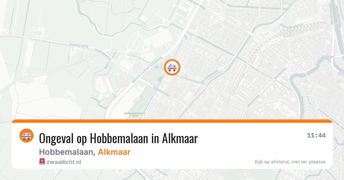 Ongeval op Hobbemalaan in Alkmaar — 19 jan 2026