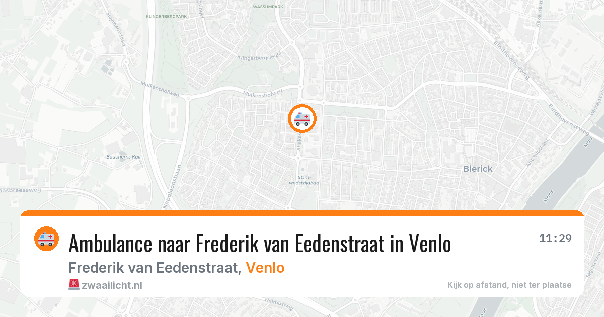 Ambulance naar Frederik van Eedenstraat in Venlo — 24 mei 2026
