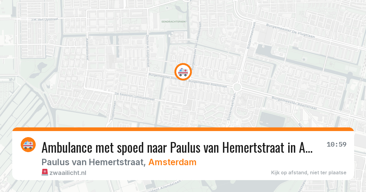 Ambulance met spoed naar Paulus van Hemertstraat in Amsterdam — 13 mei 2026