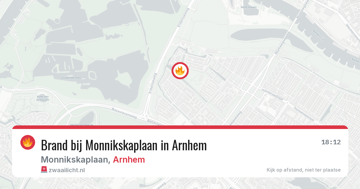 Brand bij Monnikskaplaan in Arnhem — 29 jan 2026