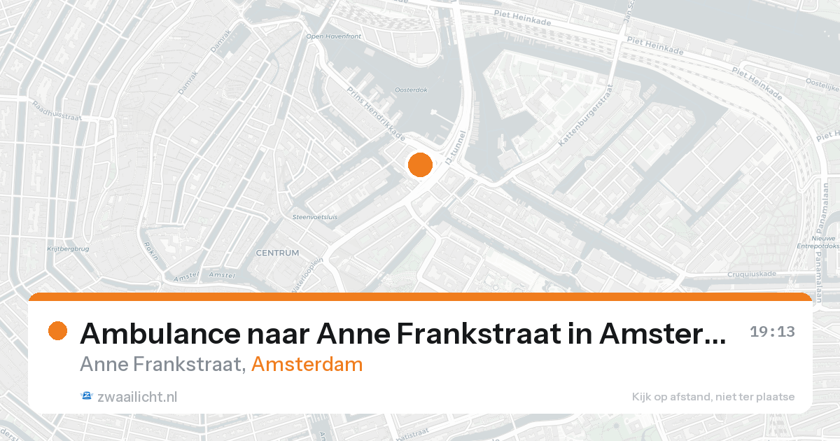 Ambulance naar Anne Frankstraat in Amsterdam — 17 aug 2026