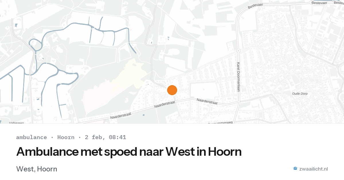 Ambulance met spoed naar West in Hoorn — 2 feb 2026