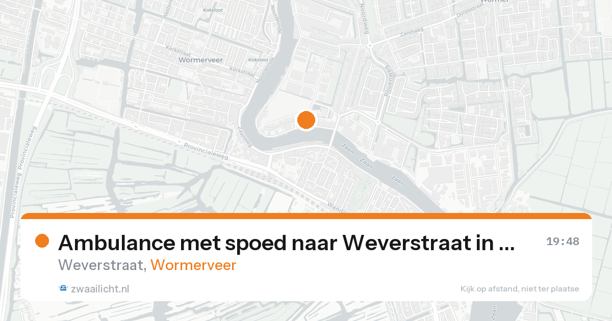 Ambulance met spoed naar Weverstraat in Wormerveer — 3 jun 2026